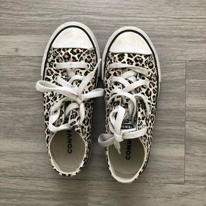 Girls Converse Cheetah Print Sneakers